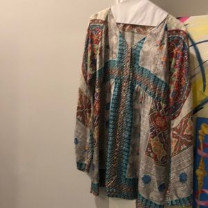Johnny was silk tunic
